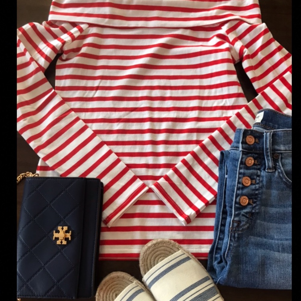 J.Crew off the shoulder top